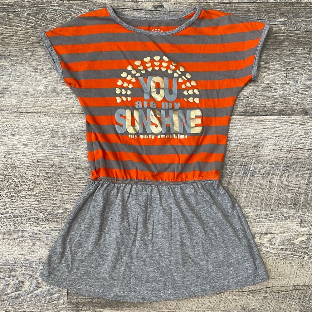 Sunshine | “You are my Sunshine my only Sunshine” Orange & Gray Striped Top